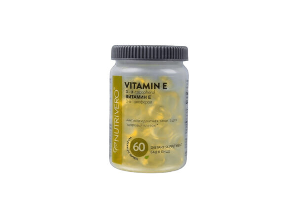 VITAMIN E D-α-TOCOPHEROL - природный витамин Е в самой активной форме. Антиоксидантная защита клеток, замедление старения, красота кожи, поддержка сердца. Высокая биодоступность.